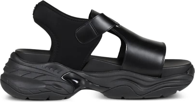 OAO Monolith leren sandalen Zwart - Foto 4