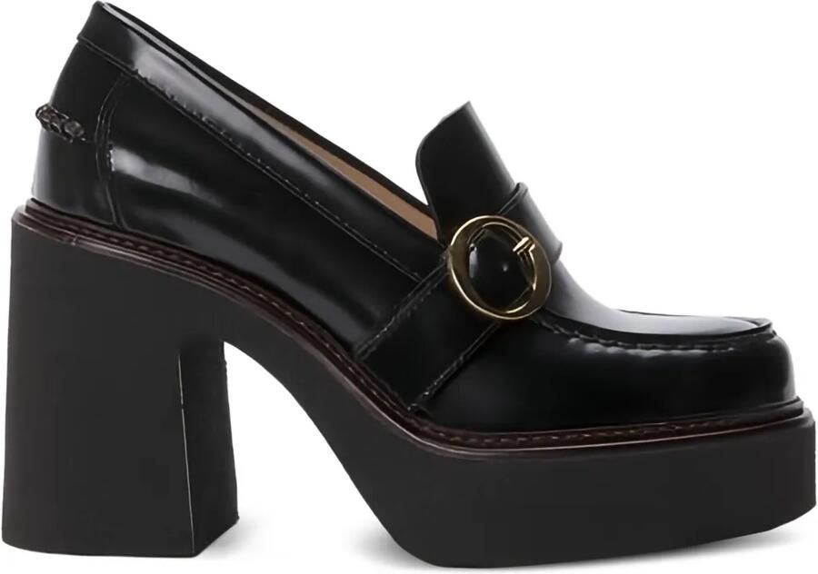 ODISSI 95 mm Gabriella loafers met plateauzool Zwart