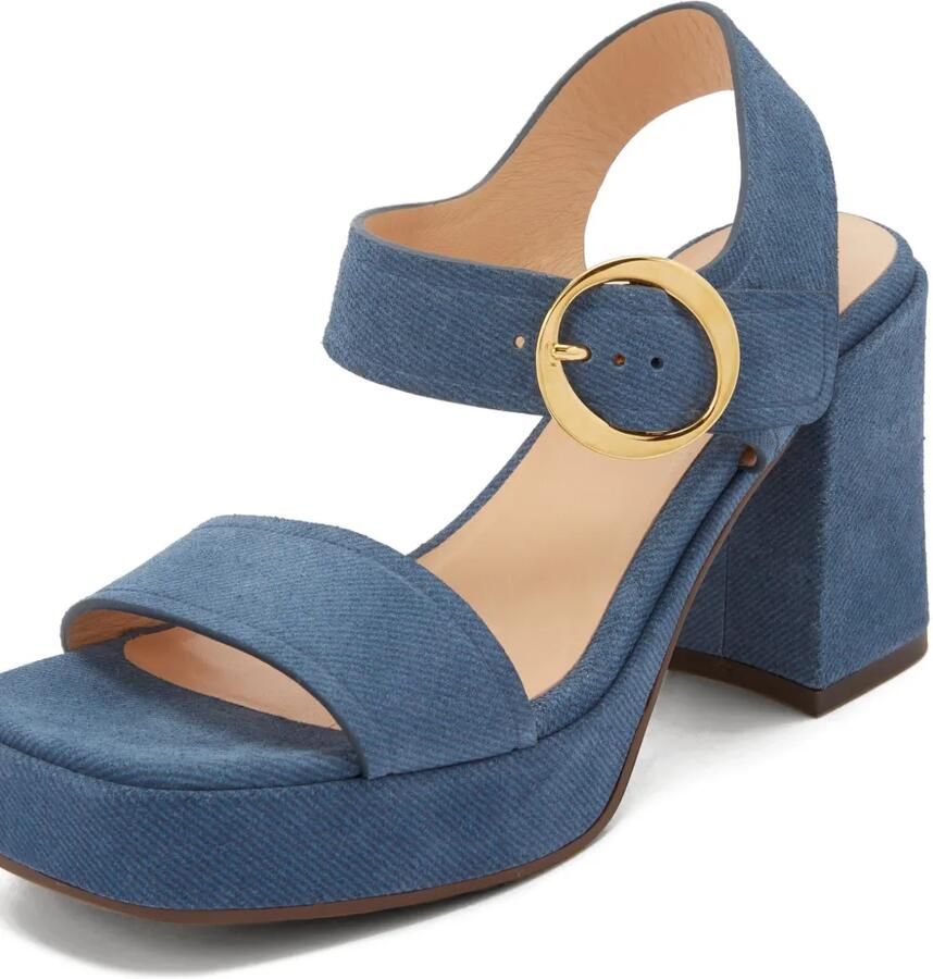 ODISSI Brianne suède sandalen Blauw - Foto 2
