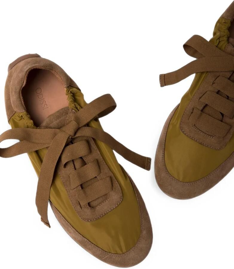 ODISSI Cass grosgrain-lace sneakers Geel - Foto 2