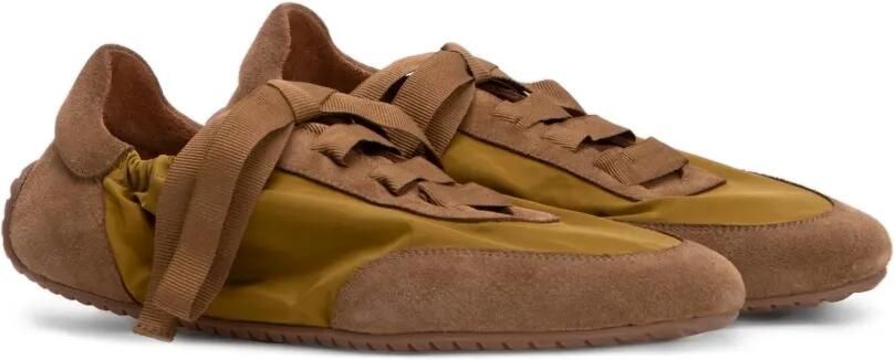 ODISSI Cass grosgrain-lace sneakers Geel - Foto 3