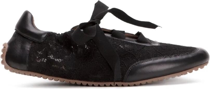ODISSI Cass lace-panel sneakers Zwart - Foto 3