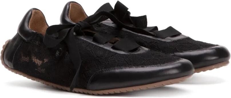 ODISSI Cass lace-panel sneakers Zwart - Foto 4