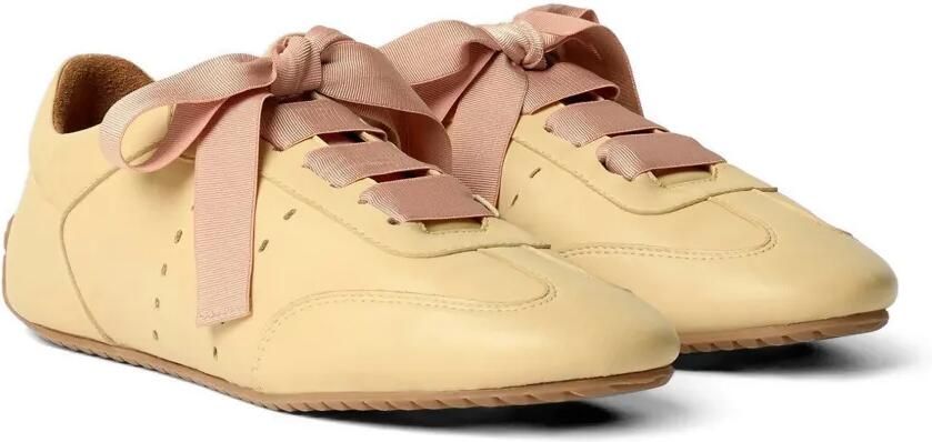 ODISSI Cass sneakers met bewerkte kant Beige - Foto 5