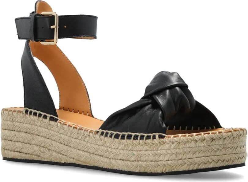 ODISSI Espadrilles met geknoopt detail Zwart - Foto 4