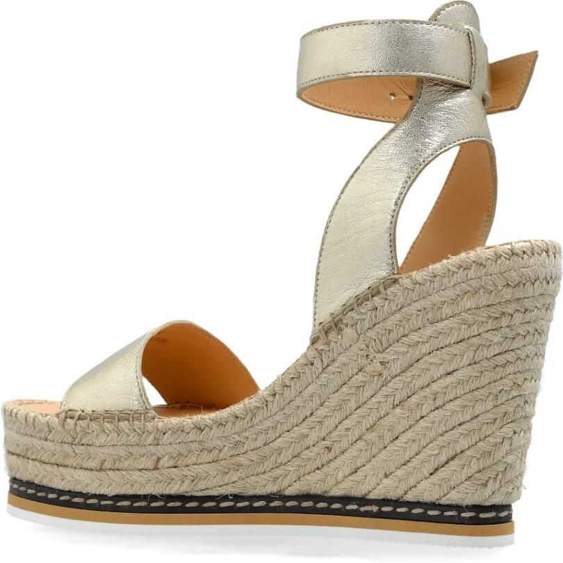 ODISSI Espadrilles met sleehak Goud - Foto 2