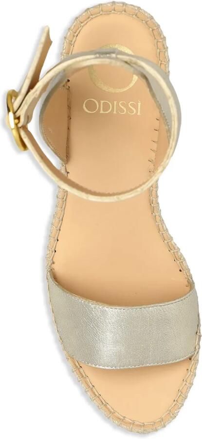 ODISSI Espadrilles met sleehak Goud - Foto 5
