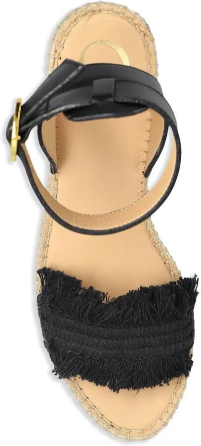 ODISSI Espadrilles met sleehak Zwart - Foto 5