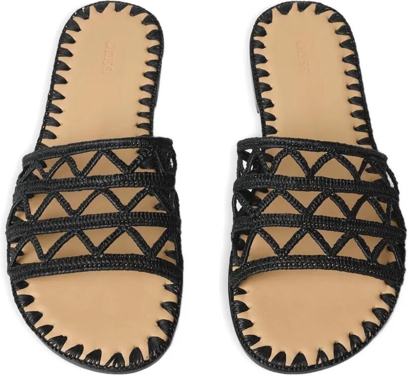ODISSI Evie sandalen met zigzag-patroon Zwart - Foto 4