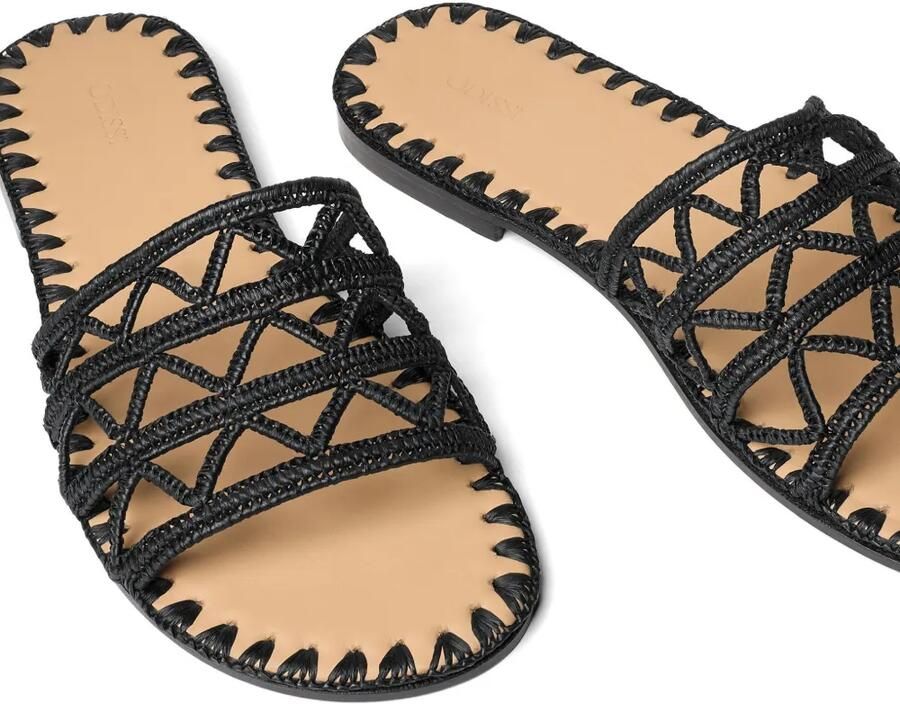 ODISSI Evie sandalen met zigzag-patroon Zwart - Foto 3
