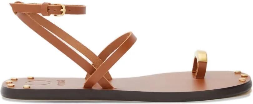 ODISSI Fara leren sandalen Bruin