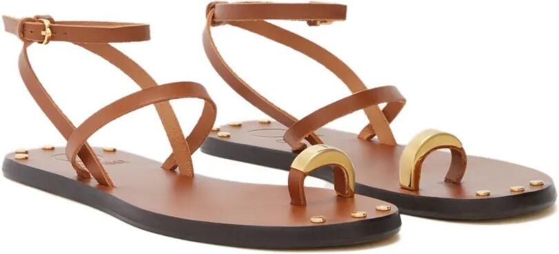 ODISSI Fara leren sandalen Bruin - Foto 5