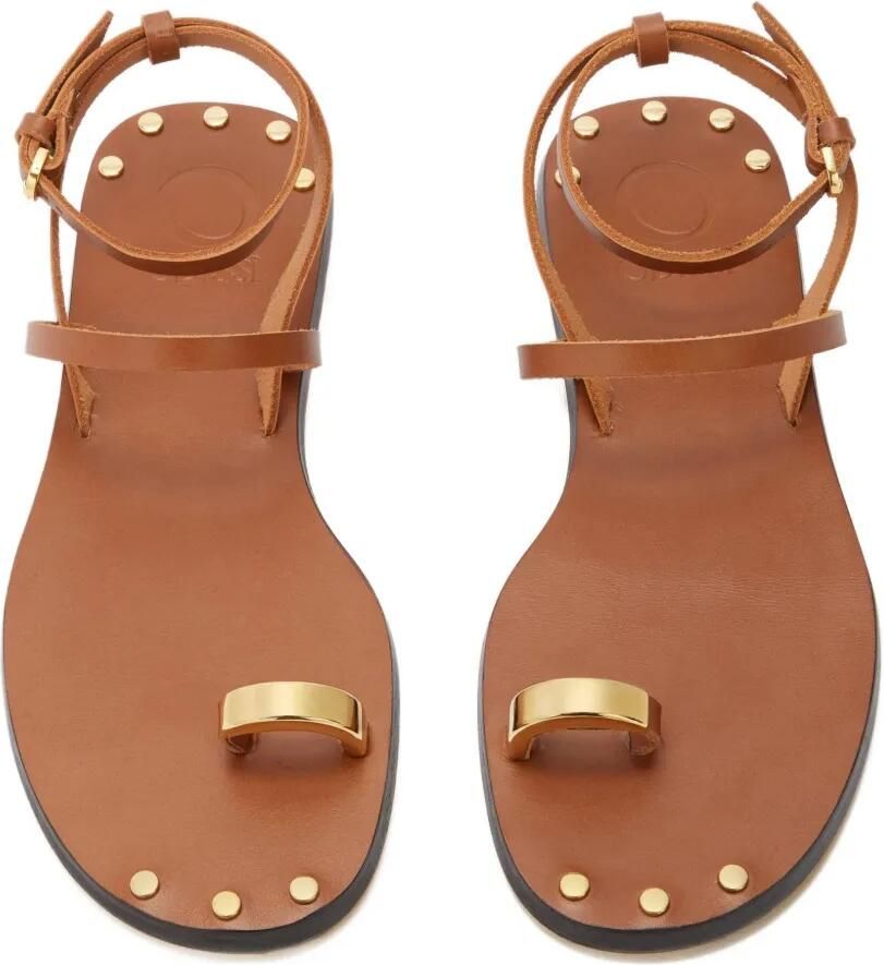 ODISSI Fara leren sandalen Bruin - Foto 2