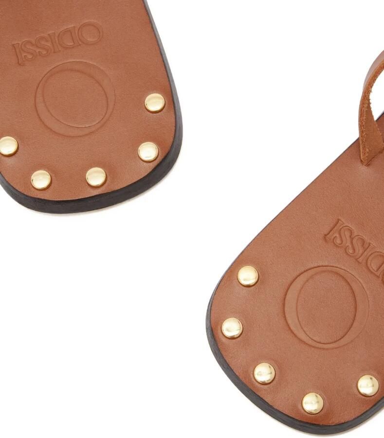 ODISSI Fara leren sandalen Bruin - Foto 3