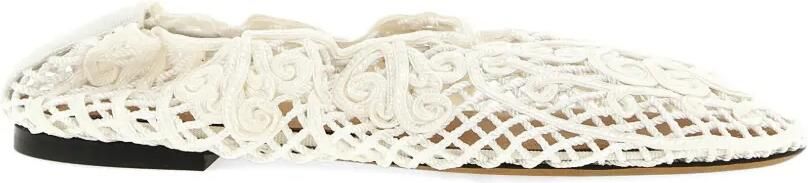 ODISSI Iris gehaakte ballerina's Beige