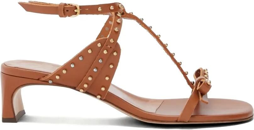 ODISSI Jackie leren sandalen Bruin