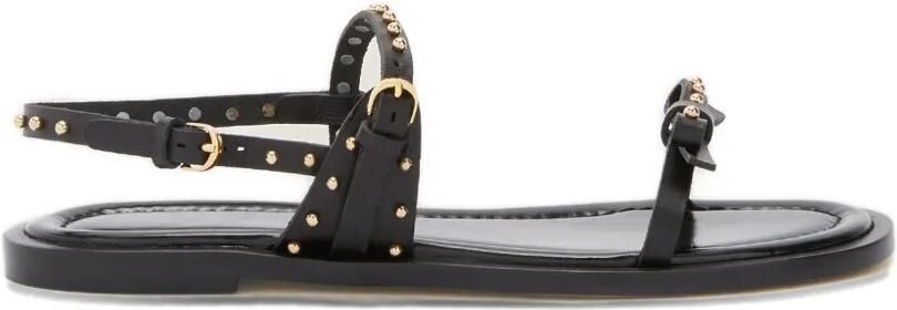 ODISSI Jackie leren sandalen met strikdetail Zwart