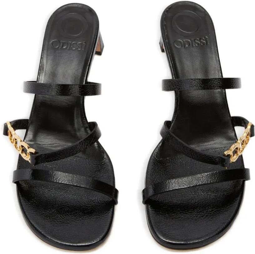 ODISSI Juliet leren sandalen met bandje Zwart