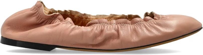 ODISSI Leren balletschoenen met ruches Roze