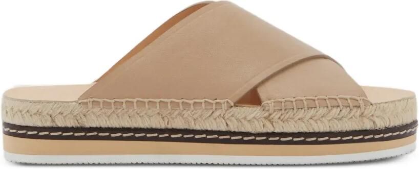 ODISSI Lily espadrilles met gekruist detail Beige
