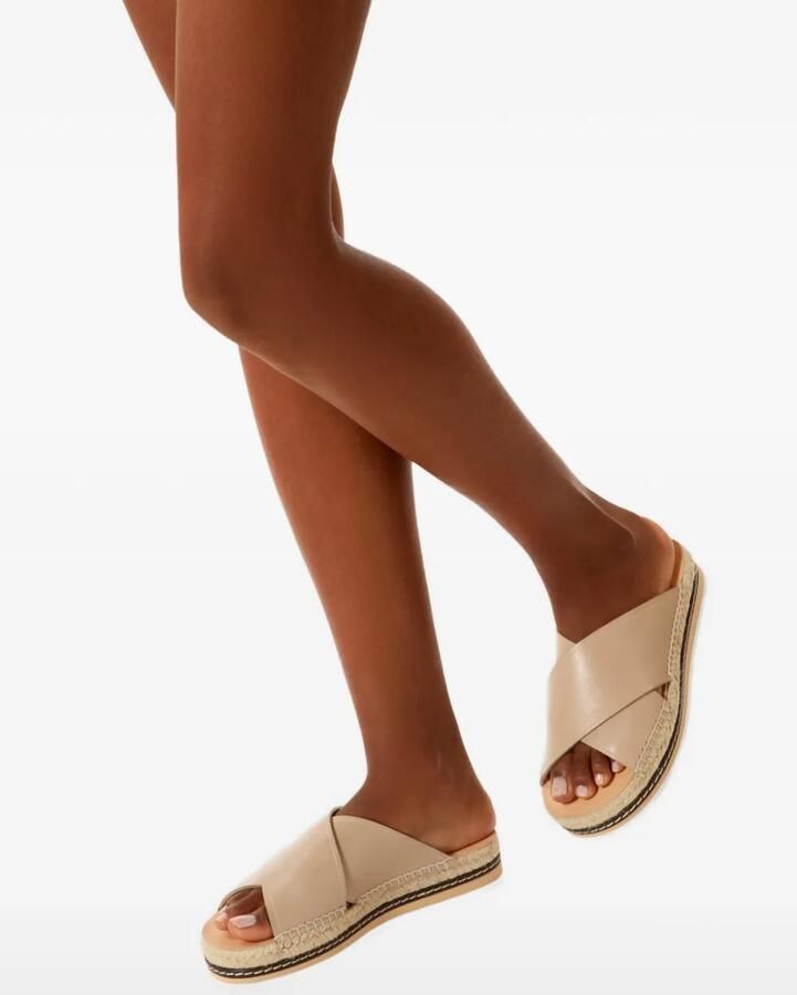 ODISSI Lily espadrilles met gekruist detail Beige - Foto 3