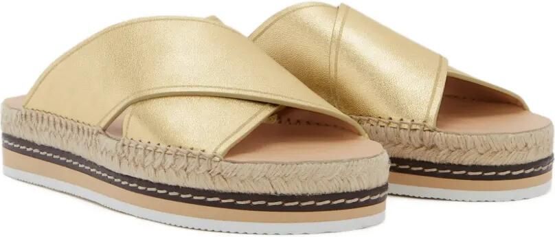 ODISSI Lily espadrilles met gekruist detail Goud - Foto 5