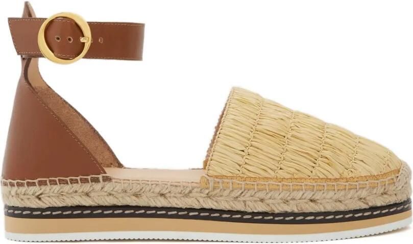 ODISSI Lily espadrilles met ronde neus Beige
