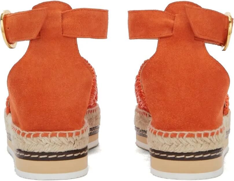 ODISSI Lily espadrilles met ronde neus Oranje - Foto 5