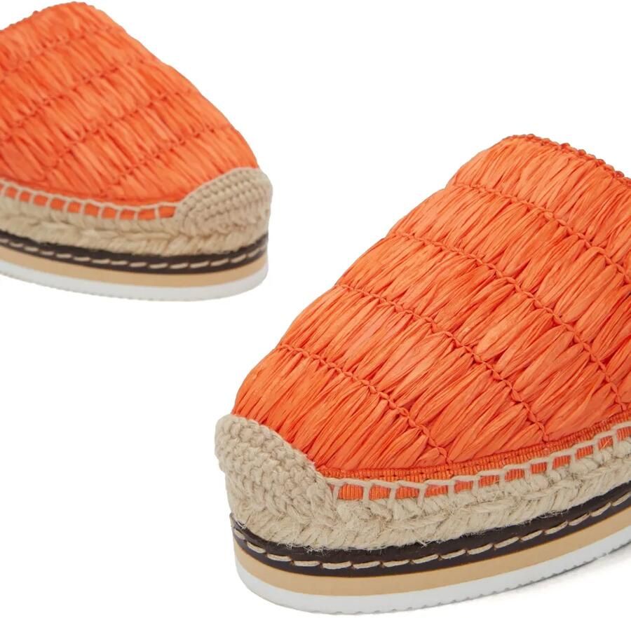 ODISSI Lily espadrilles met ronde neus Oranje - Foto 3
