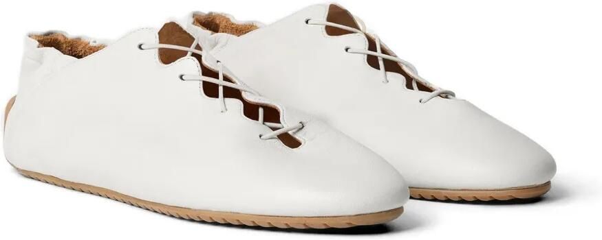 ODISSI Milly gewelfde leren sneakers Wit - Foto 5