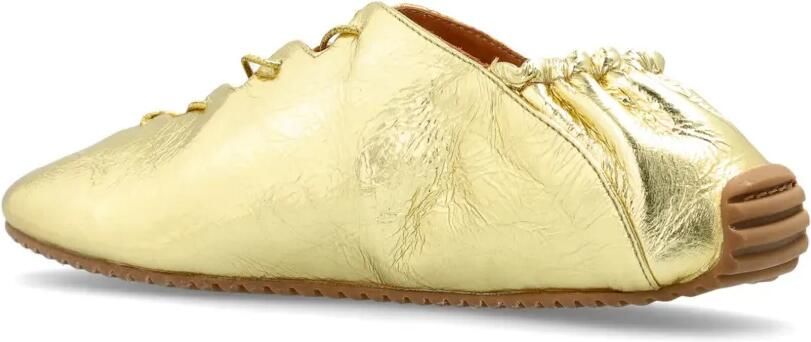 ODISSI Milly leren ballerina's met metallic effect Goud - Foto 4