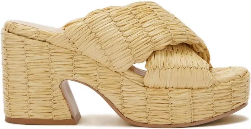 ODISSI Noa sandalen met gekruiste bandjes Beige