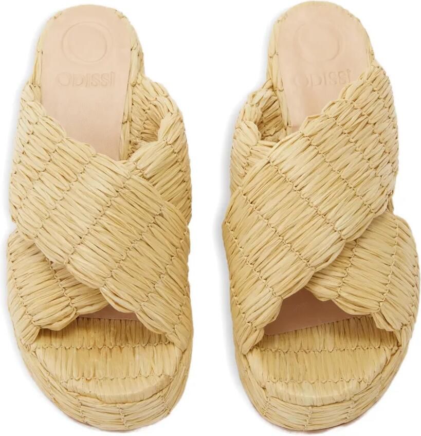 ODISSI Noa sandalen met gekruiste bandjes Beige - Foto 3