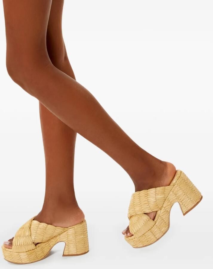 ODISSI Noa sandalen met gekruiste bandjes Beige - Foto 4