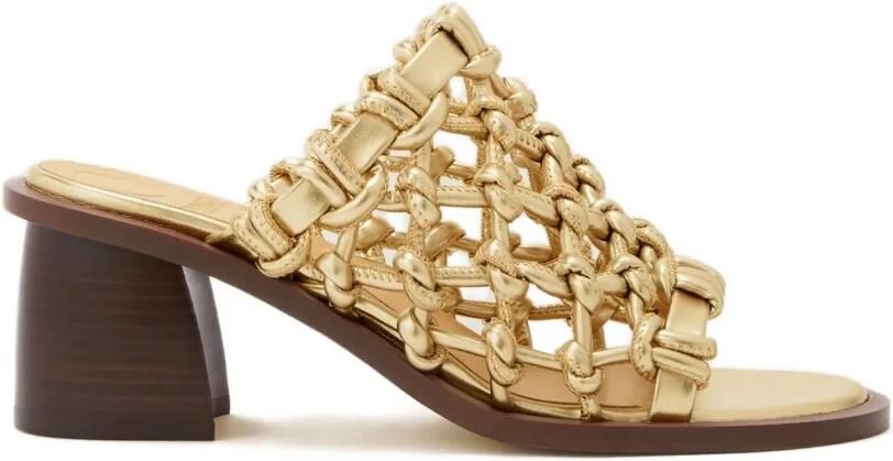 ODISSI Nour sandalen met gevlochten wreef Goud
