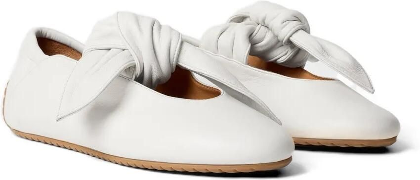 ODISSI Tess geknoopte leren sneakers Wit - Foto 5