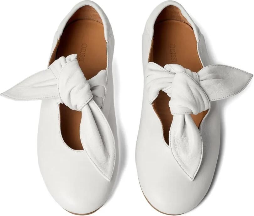 ODISSI Tess geknoopte leren sneakers Wit - Foto 3