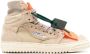 Off White Suede Canvas Off Court Sneakers Beige Dames - Thumbnail 2
