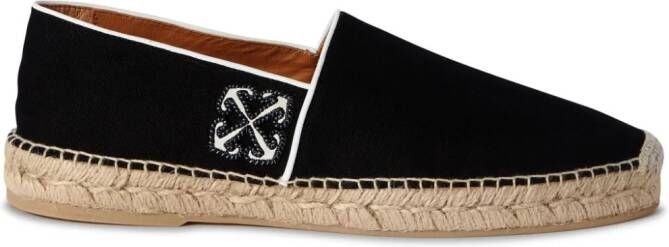 Off-White Anglette espadrilles met borduurwerk Zwart
