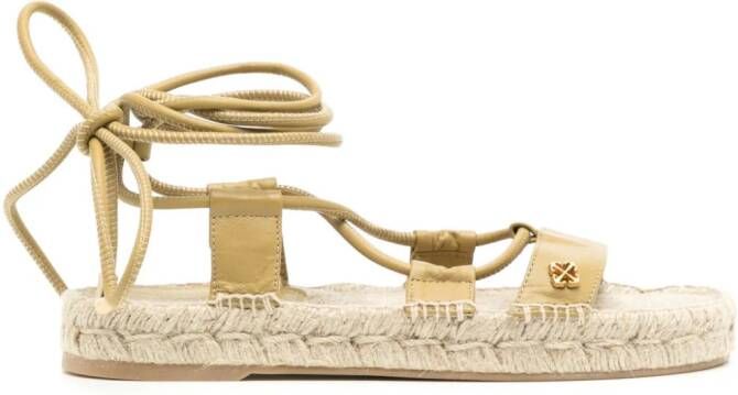 Off-White Espadrilles met logoplakkaat Groen