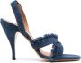 Off-White Denim sandalen Blauw - Thumbnail 1