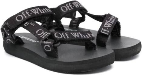 Off-White Kids Bookish sandalen met klittenband Zwart