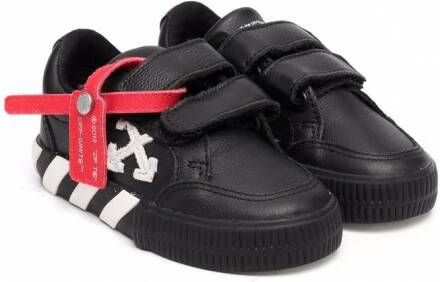 Off-White Kids Vulcanized sneakers met klittenband Zwart