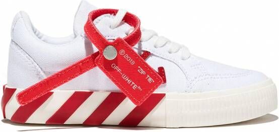 Off-White Kids Vulcanized low-top sneakers Wit