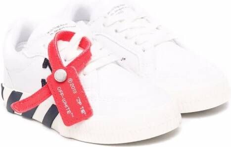 Off-White Kids Vulcanized low-top sneakers Wit
