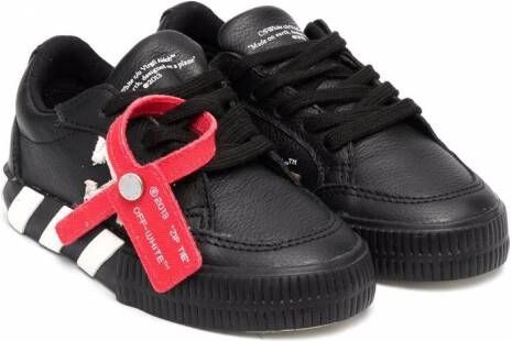 Off-White Kids Vulcanized low-top sneakers Zwart