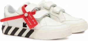 Off-White Kids Vulcanized sneakers met klittenband 1001 BLACK WHITE