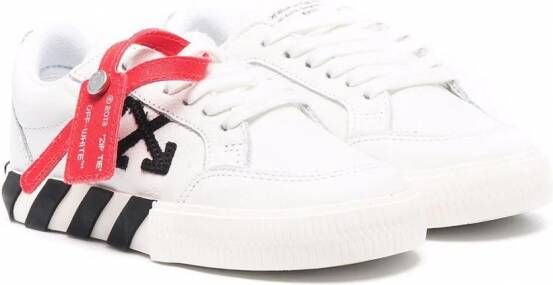 Off-White Kids Vulcanized low-top sneakers Wit