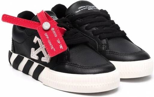 Off-White Kids Vulcanized low-top sneakers Zwart