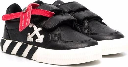 Off-White Kids Vulcanized sneakers met klittenband Zwart